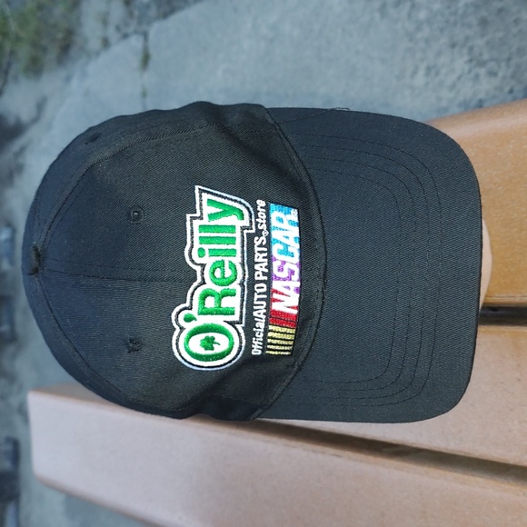 O'Reilly Auto Parts Nascar Racing Hat Cap Black Adult Strapback - Picture 1 of 9